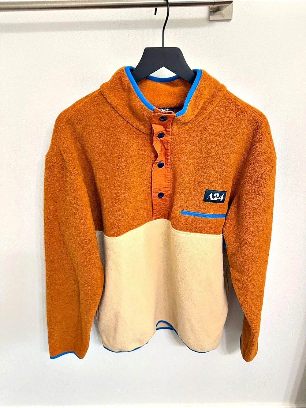 A24 Copper Half Snap Fleece Color Block Size Medium